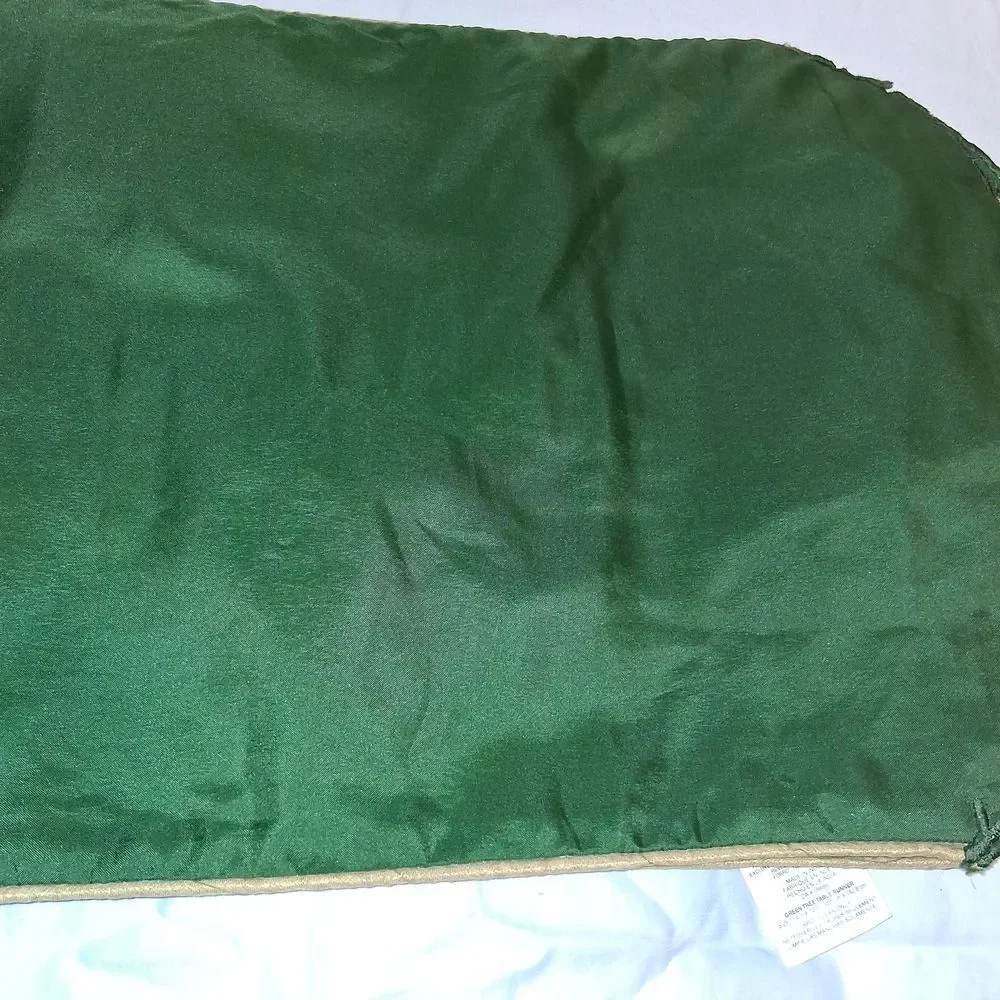 Pier 1 Imports Green Christmas Tree Embellished Table Runner
